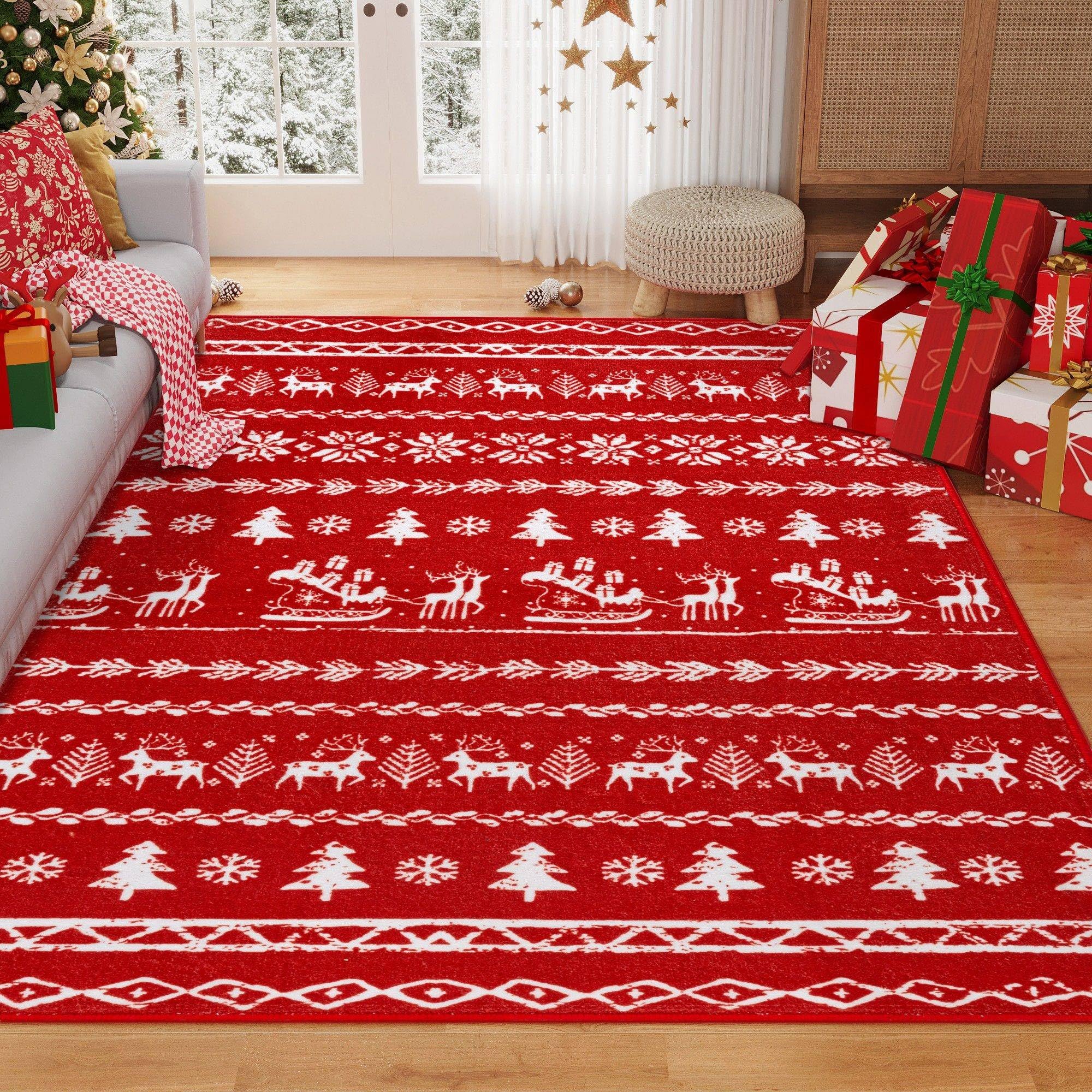 PURECOZY Washable Christmas Rugs — Festive, Soft & Up to 40% OFF