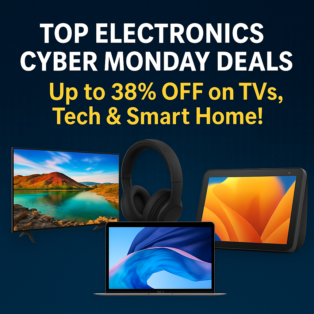 🔥 Top Electronics Cyber Monday Deals — Up to 38% OFF on TVs, Tech & Smart Home!
